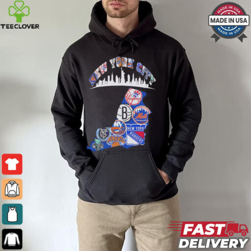 New York City teams collage shirt