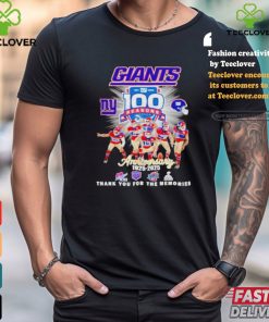 New York Giants 100 season anniversary 1925 2025 thank you for the memories shirt 2 New York Giants 100 season anniversary 1925 2025 thank you for the memories shirt