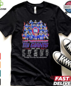 New York Giants 100th Anniversary 1925 2025 Thank You For The Memories Signature Shirt 2 New York Giants 100th Anniversary 1925 2025 Thank You For The Memories Signature Shirt