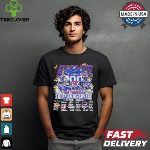 New York Giants 100th Season 1925 – 2025 Anniversary Signature Shirt