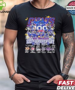 New York Giants 100th Season 1925 – 2025 Anniversary Signature Shirt