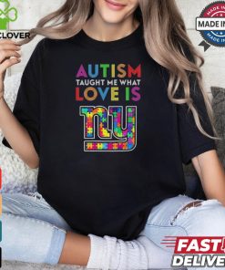 New York Giants 2024 NFL Autism Taught Me What Love Is t shirt