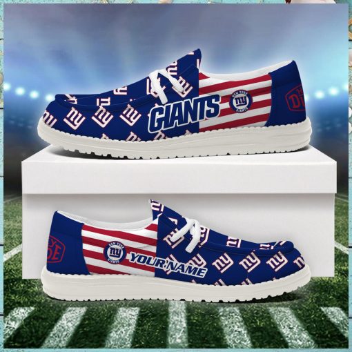 New York Giants 2024 Version Personalized Hey Dude Shoes