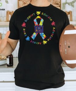 New York Giants Autism Support Educate Advocate Accept Love t hoodie, sweater, longsleeve, shirt v-neck, t-shirt