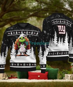 New York Giants Black Grinch Turkey Disguise Thankgiving Ugly Christmas 3D Sweater Gift Holidays