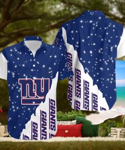 New York Giants Bling Bling Snowflakes Christmas Hawaiian Shirt