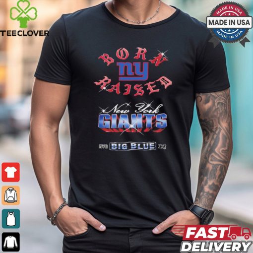 New York Giants Born x Raised Black Chrome Rocker Shirt