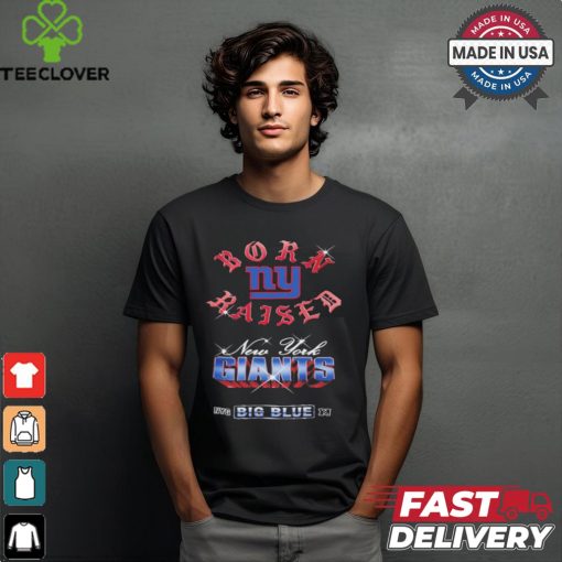 New York Giants Born x Raised Black Chrome Rocker Shirt