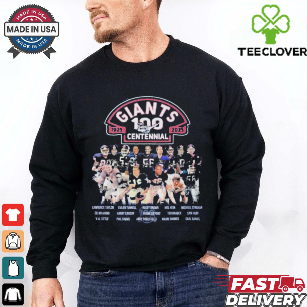 New York Giants Centennial 100 Years 1925 2025 T Shirt New York Giants Centennial 100 Years 1925 2025 T Shirt