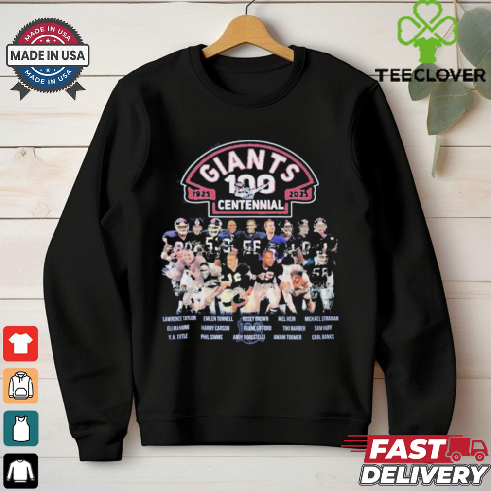 New York Giants Centennial 100 Years 1925 2025 T Shirt New York Giants Centennial 100 Years 1925 2025 T Shirt