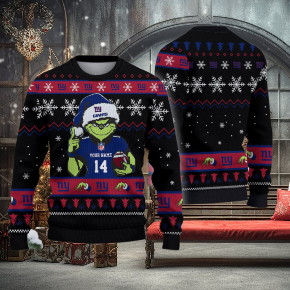 New York Giants Custom Chrismas Ugly Sweater New York Giants Custom Chrismas Ugly Sweater