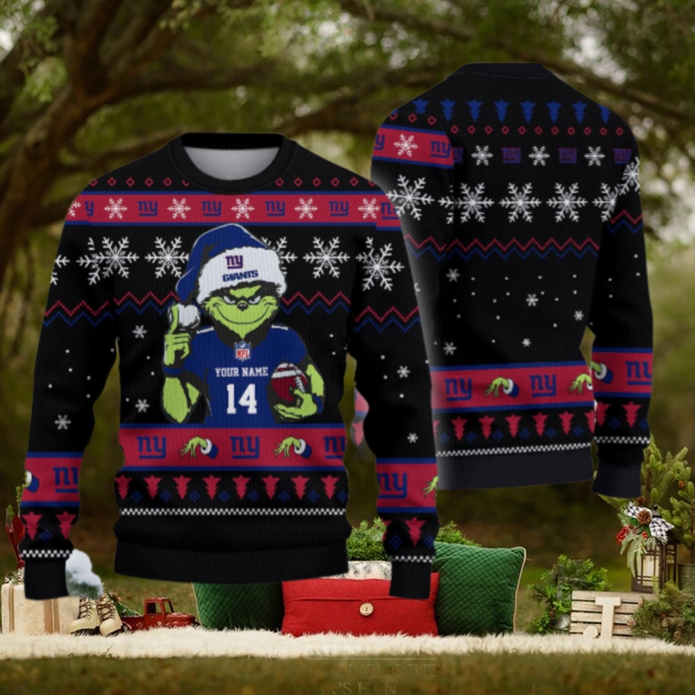 New York Giants Custom Chrismas Ugly Sweater New York Giants Custom Chrismas Ugly Sweater