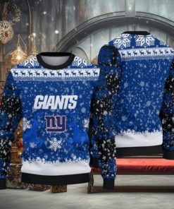 New York Giants Fans Snowstorm Parttern Ugly Christmas Sweaters 1 New York Giants Fans Snowstorm Parttern Ugly Christmas Sweaters