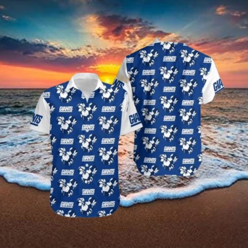 New York Giants Flower Hawaiian Shirt