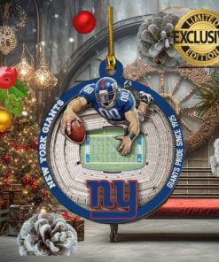 New York Giants Football Mascot NFL Custom Name 2023 Holiday Gifts Christmas Decorations Ornament