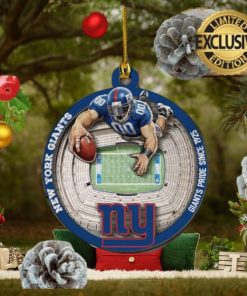 New York Giants Football Mascot NFL Custom Name 2023 Holiday Gifts Christmas Decorations Ornament