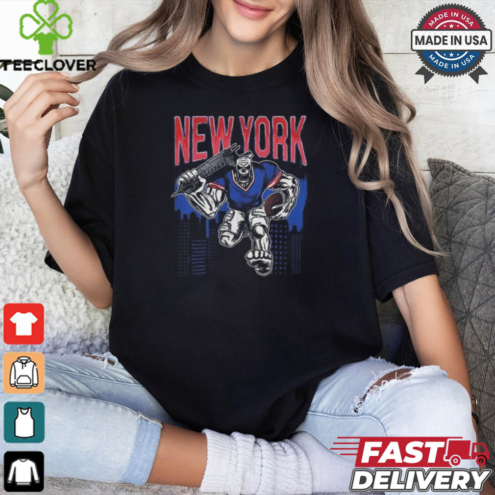 New York Giants Football Skeleton Bootleg Shirt New York Giants Football Skeleton Bootleg Shirt