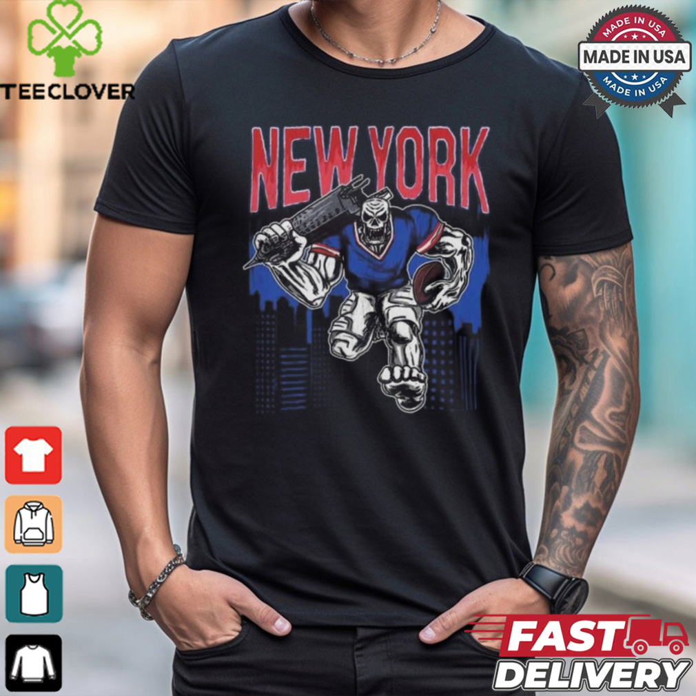 New York Giants Football Skeleton Bootleg Shirt New York Giants Football Skeleton Bootleg Shirt