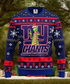 New York Giants Funny Grinch Christmas Ugly Sweater