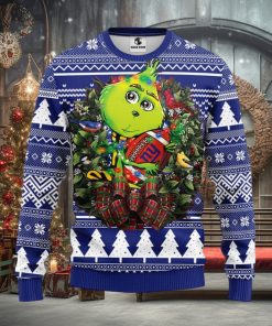 New York Giants Grinch Hug Christmas Ugly Sweater