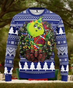 New York Giants Grinch Hug Christmas Ugly Sweater