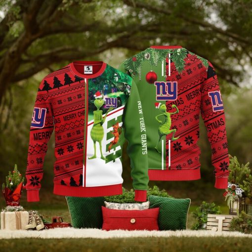 New York Giants Grinch & Scooby Doo Christmas Ugly Sweater 1