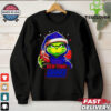 New Orleans Saints Grinch wearing Santa hat Christmas 2024 shirt