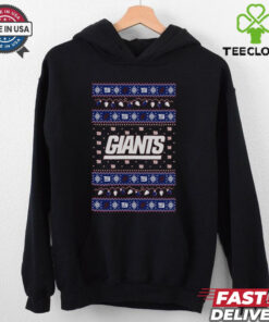 New York Giants Holiday Lights Sleeve T Shirt 1 New York Giants Holiday Lights Sleeve T Shirt