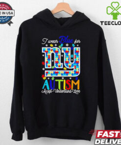 New York Giants I wear blue for Autism accept understand love shirt