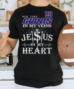 New York Giants In My Vien Jesus In My Heart Logo Shirt