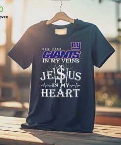 New York Giants In My Vien Jesus In My Heart Logo Shirt