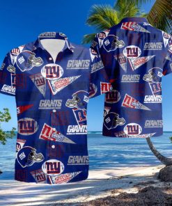 New York Giants Logo And Helmet Hawaiian Shirt And Shorts Best Gift For Summer Vacation 1 New York Giants Logo And Helmet Hawaiian Shirt And Shorts Best Gift For Summer Vacation