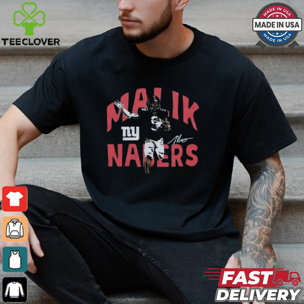 New York Giants Malik Nabers Signature T Shirts New York Giants Malik Nabers Signature T Shirts