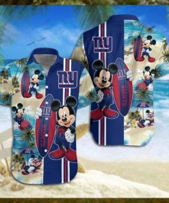 New York Giants Mickey Mouse Hawaiian Shirt