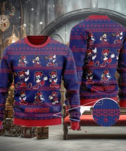 New York Giants Mickey Mouse Postures Style 1 Ugly Christmas Sweater