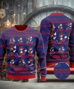 New York Giants Multi Mickey Mouse Ugly Christmas Sweaters