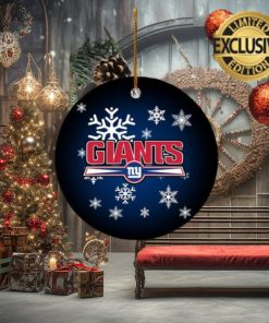 New York Giants NFL Custom Name 2023 Holiday Gifts Christmas Decorations Ornament