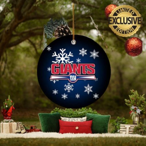 New York Giants NFL Custom Name 2023 Holiday Gifts Christmas Decorations Ornament
