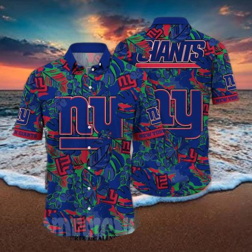 New York Giants NFL Flower Full Printing 3D Hawaiian Shirt