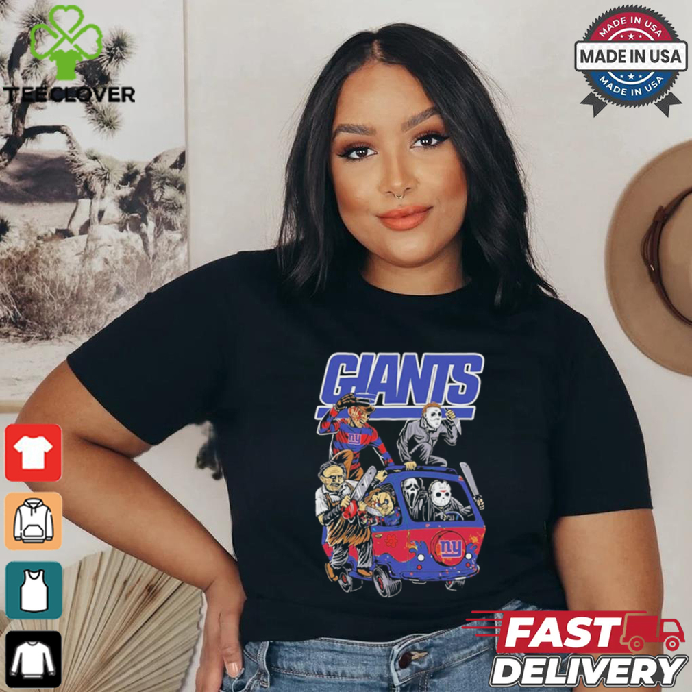 New York Giants NFL Horror Characters Movie Hippie Halloween Shirt New York Giants NFL Horror Characters Movie Hippie Halloween Shirt