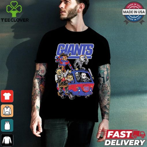 New York Giants NFL Horror Characters Movie Hippie Halloween Shirt