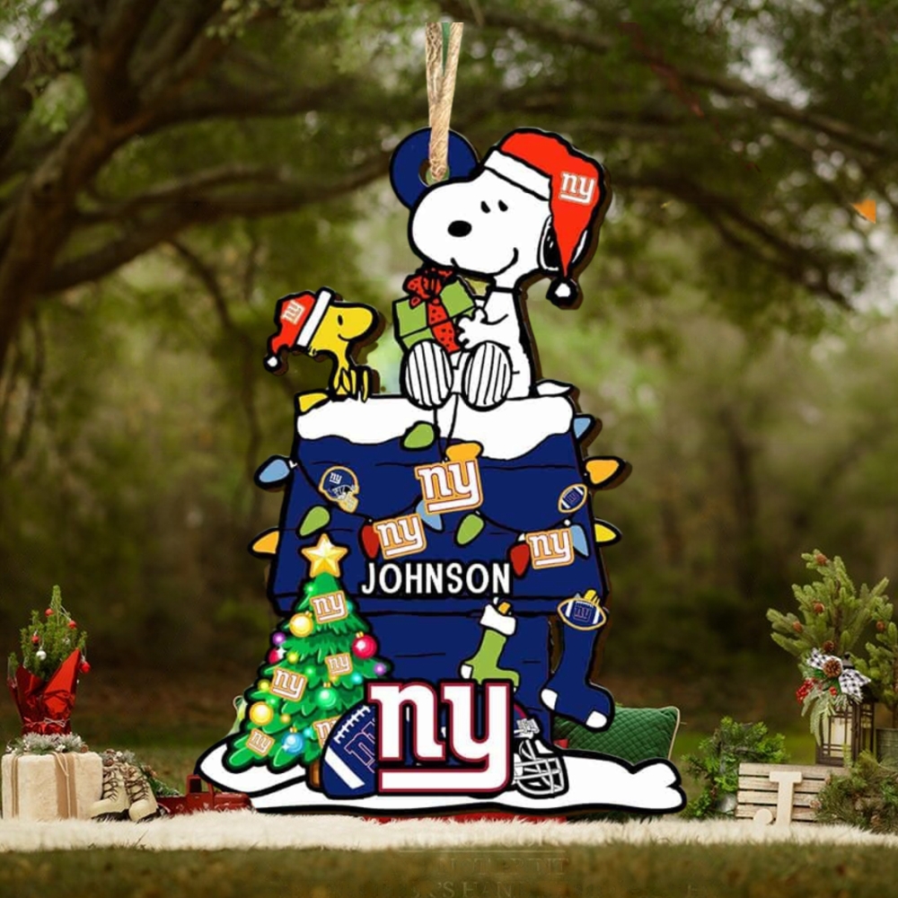 New York Giants NFL Snoopy Ornament Personalized Christmas 2023 Holidays New York Giants NFL Snoopy Ornament Personalized Christmas 2023 Holidays