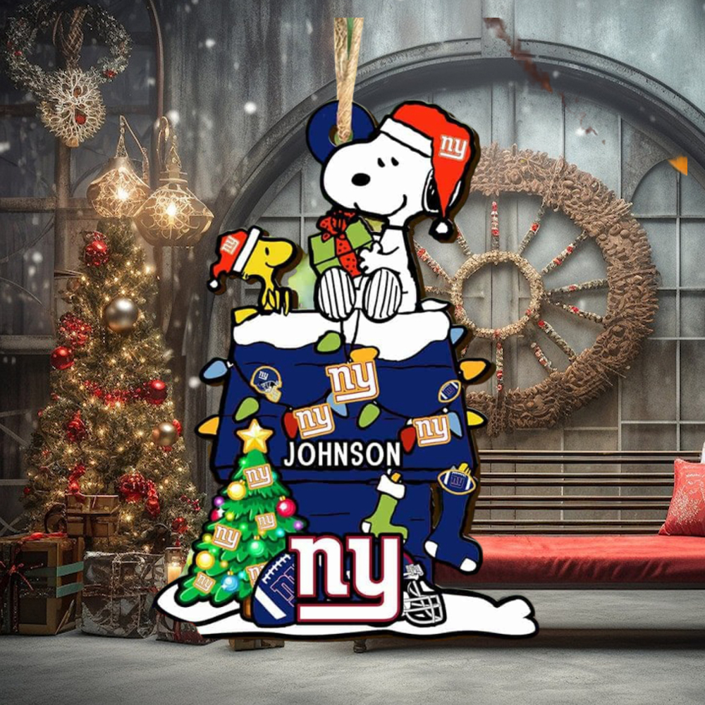 New York Giants NFL Snoopy Ornament Personalized Christmas 2023 Holidays New York Giants NFL Snoopy Ornament Personalized Christmas 2023 Holidays