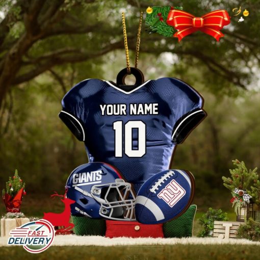 New York Giants NFL Sport Ornament Custom Name And Number 2023 Christmas Tree Decorations