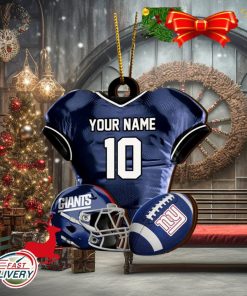 New York Giants NFL Sport Ornament Custom Name And Number 2023 Christmas Tree Decorations