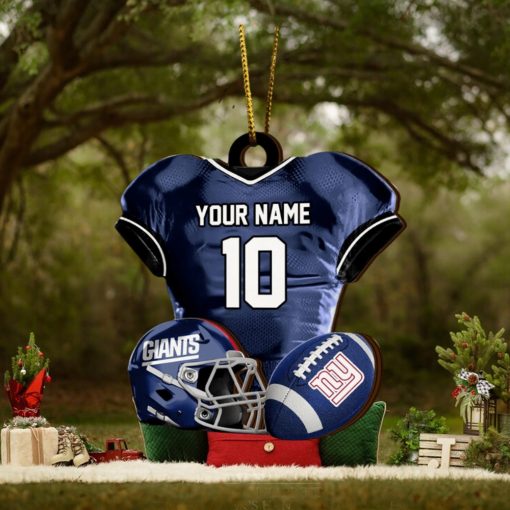 New York Giants NFL Sport Ornament Custom Name And Number