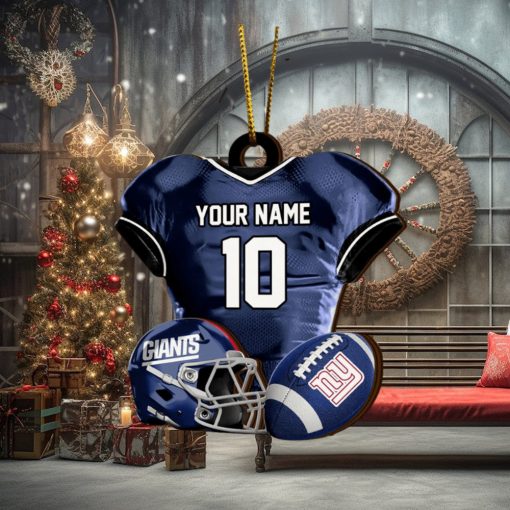 New York Giants NFL Sport Ornament Custom Name And Number