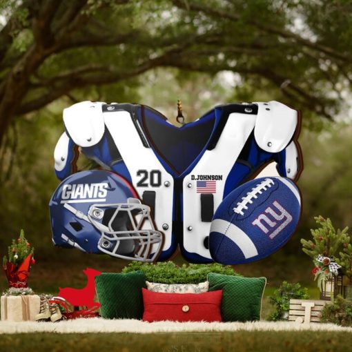 New York Giants NFL Sport Ornament Custom Your Name And Number 2023 Christmas Tree Decorations