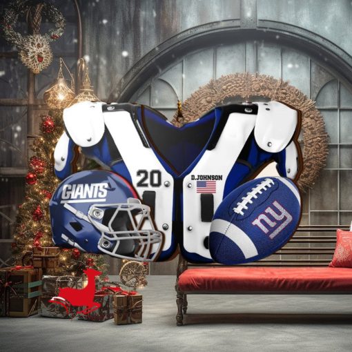 New York Giants NFL Sport Ornament Custom Your Name And Number 2023 Christmas Tree Decorations