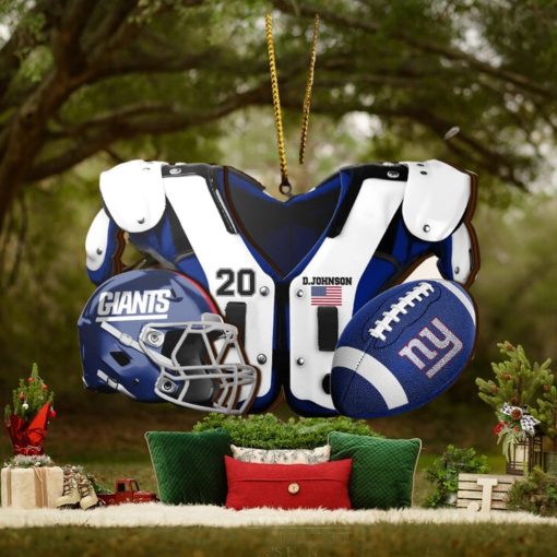 New York Giants NFL Sport Ornament Custom Your Name And Number